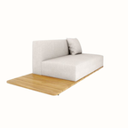 Left-Back Double Seat Sofa with Cushions
