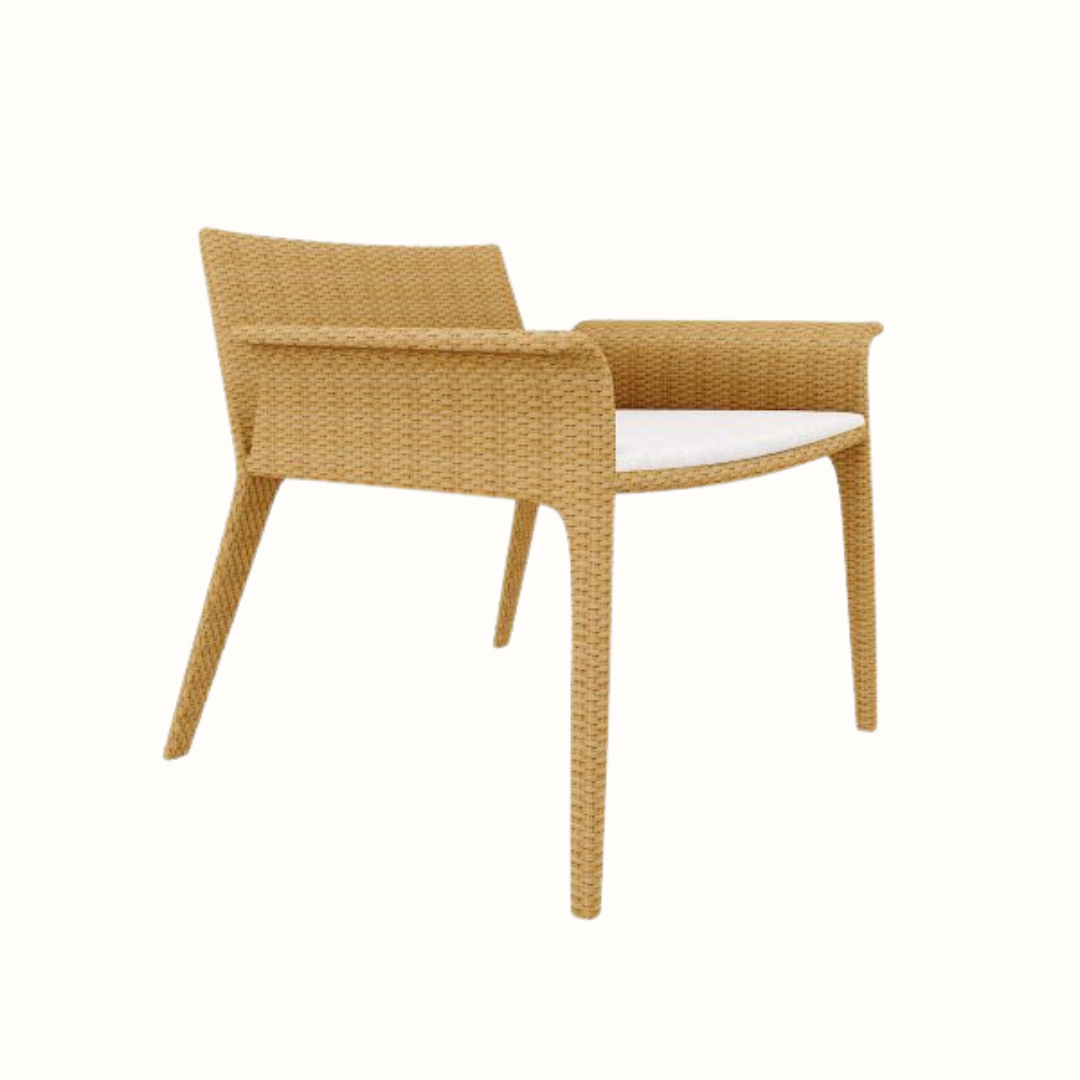 Cushioned club armchair