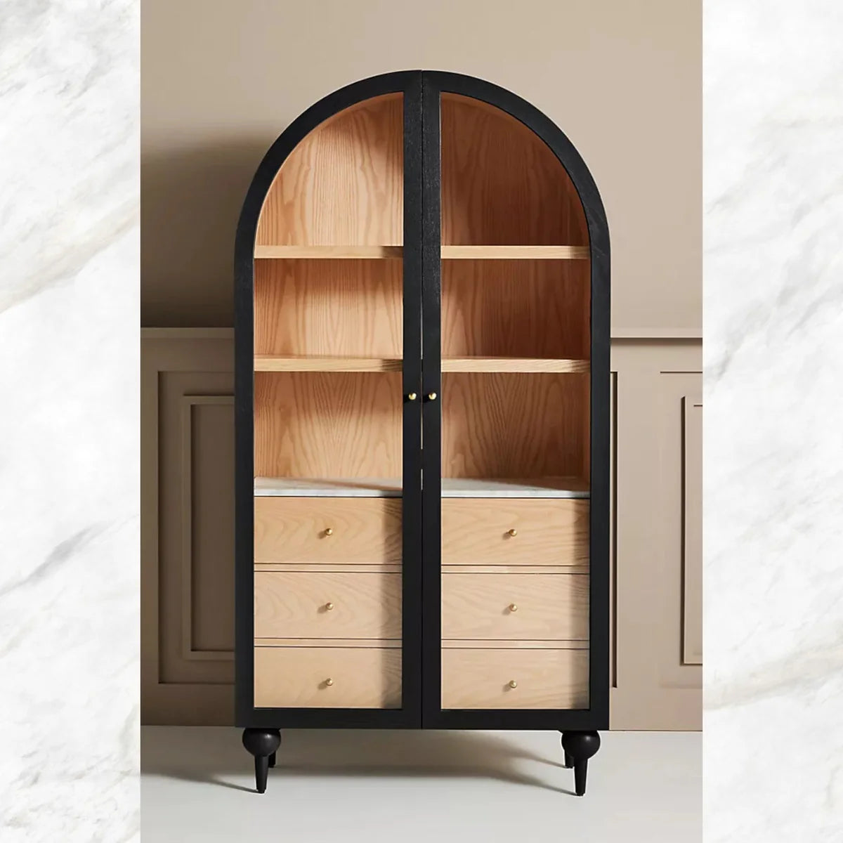 Stylish Black Victorian Storage Cupboard