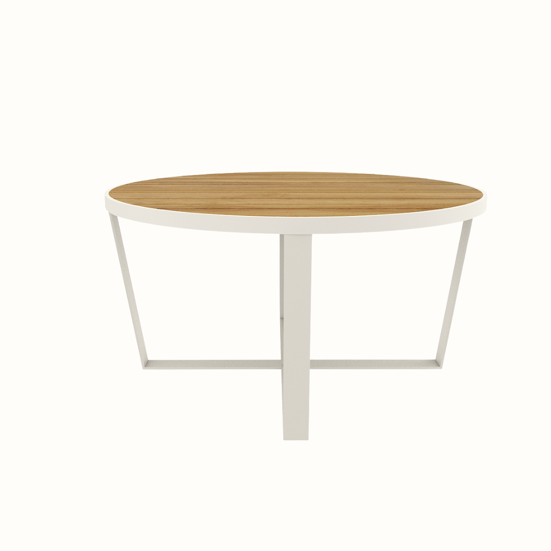 90 cm round teak coffee table