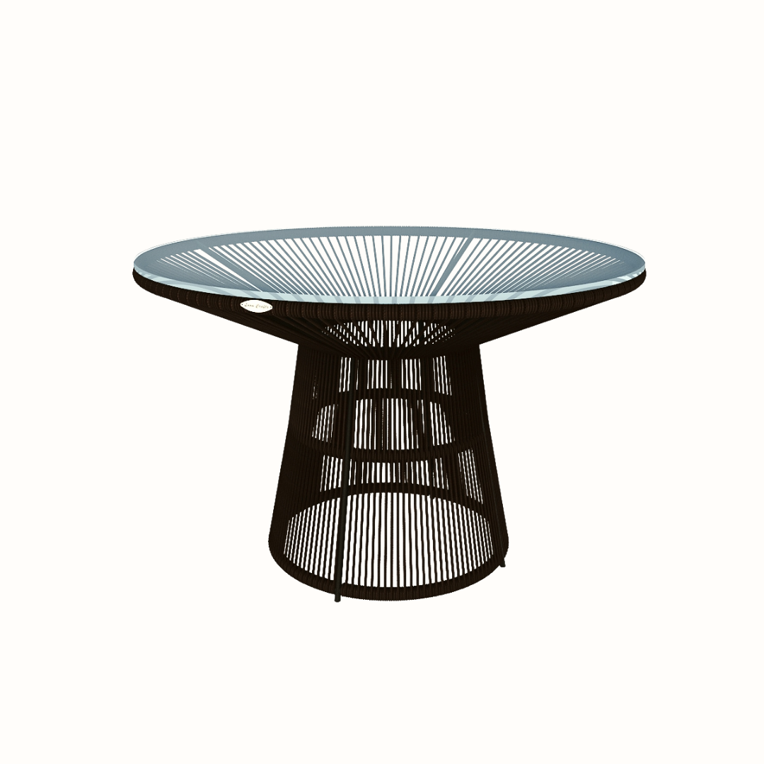 100 cm Round Glass Dining Table