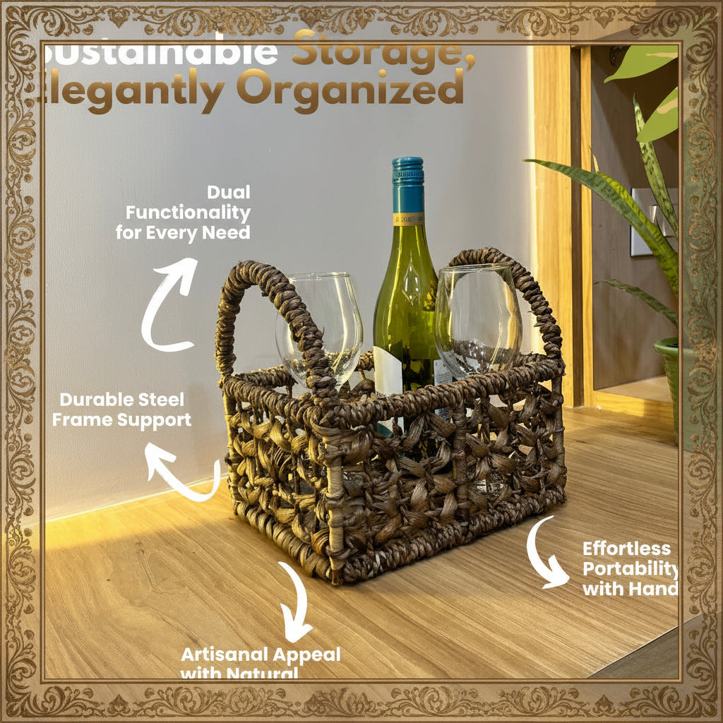 Organizer with Water Hyacinth | Terraka Storage Basket