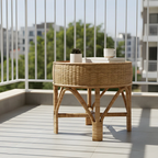 Coffee Table with Handwoven Rattan Top - Weavewood Edition