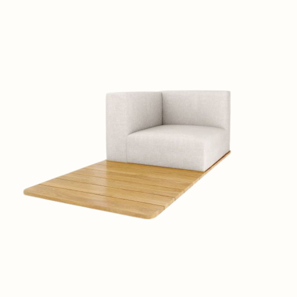 Left-Arm Single Seat Sofa with Back and Cushion