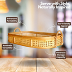 Rattan Tray | Serving Surprise with Cane Handles