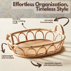 Multipurpose Tray | Versatile Vibe with Rattan Handles