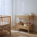 Coaster Set Drink Dock with Bamboo Engraved Design (Set of 4)