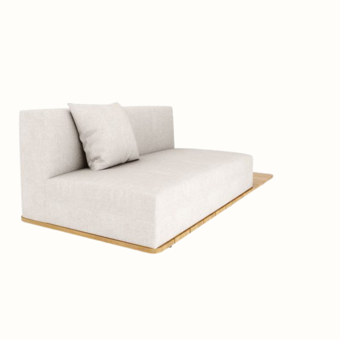 Right-Back Double Seat Sofa with Cushions
