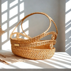 Stock Keeper - Sculptural Oval Rattan Basket with Arch Handle