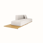 Left Single Seat Sofa with Double Back and Cushions