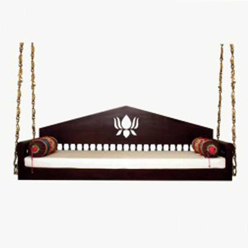 Teak Swing with Lotus Backrest Design
