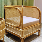 Lounge Chair | Nexus in Natural Rattan for Indoor & Outdoor