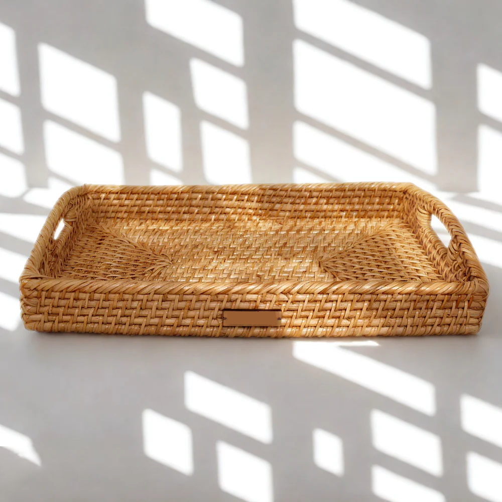 Nature Edge - Artisan Made Rattan Tray (Set of 2)