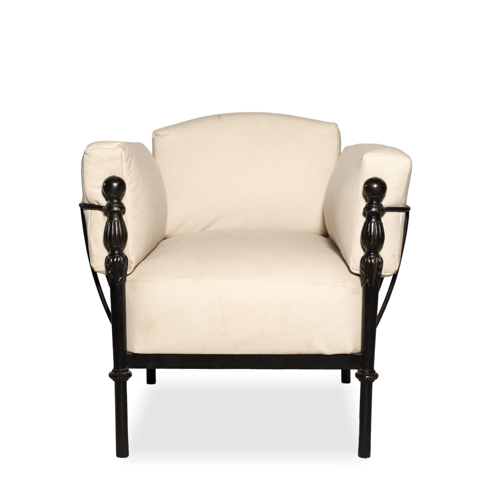 Regal Single-Seater Sofa with Upholstered Cushions