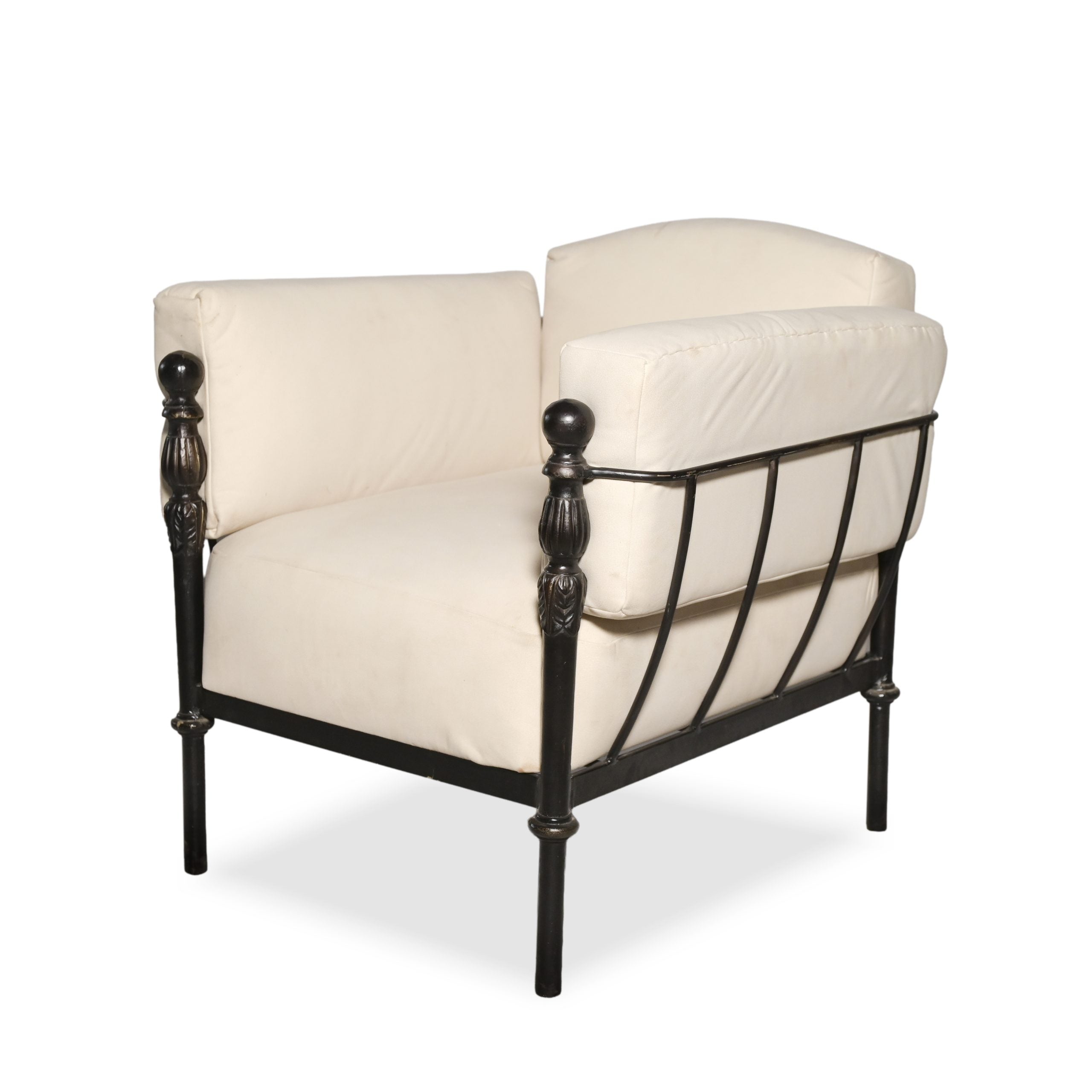 Regal Single-Seater Sofa with Upholstered Cushions
