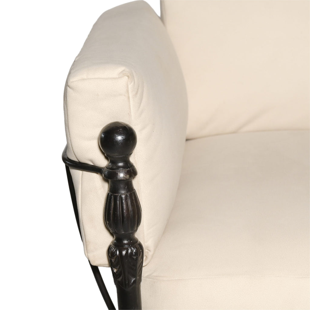 Regal Single-Seater Sofa with Upholstered Cushions