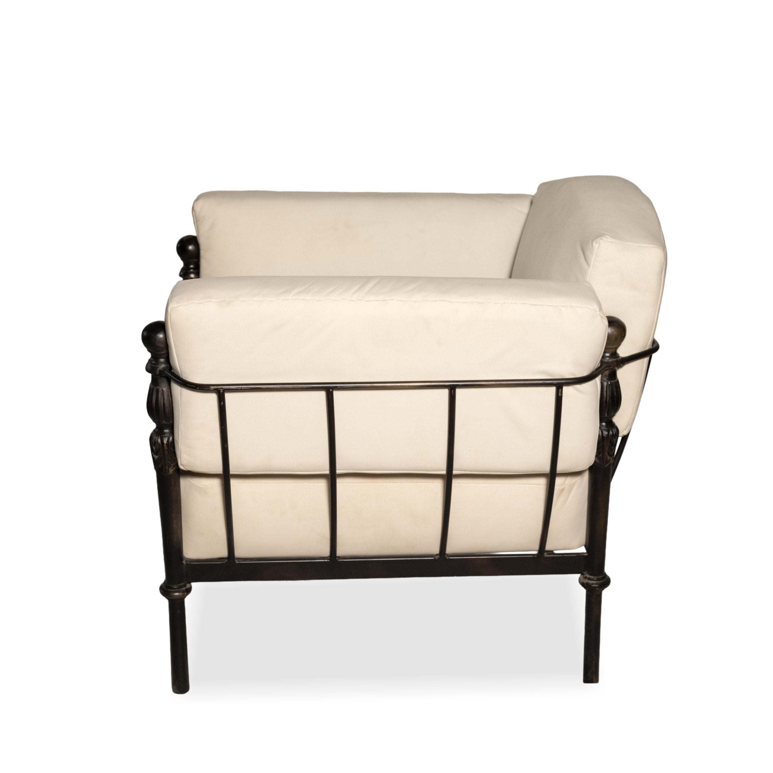 Regal Single-Seater Sofa with Upholstered Cushions