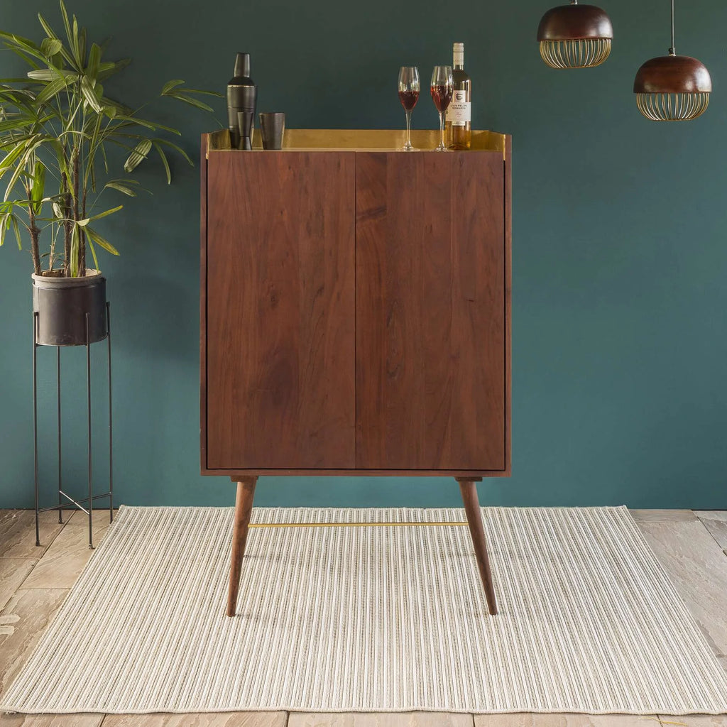 Scandi Teakwood Bar Unit