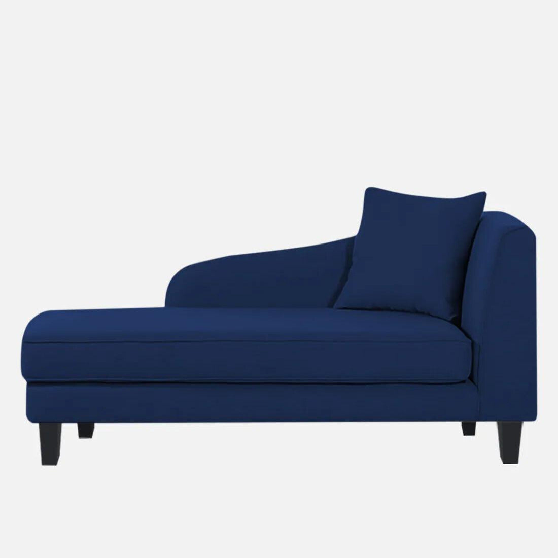 Modern Royal Blue Fabric Chaise Lounger