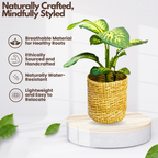 Planter with Kauna Grass Round Design | Verdi Collection