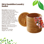 Laundry Basket with Cover | Dirty Dandelion Rattan Storage