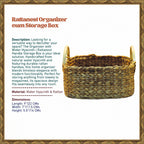 Organizer with Water Hyacinth | Rattanest Handle Storage Box