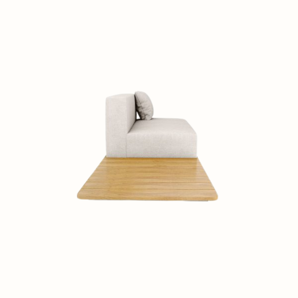 Left-Back Double Seat with Cushions