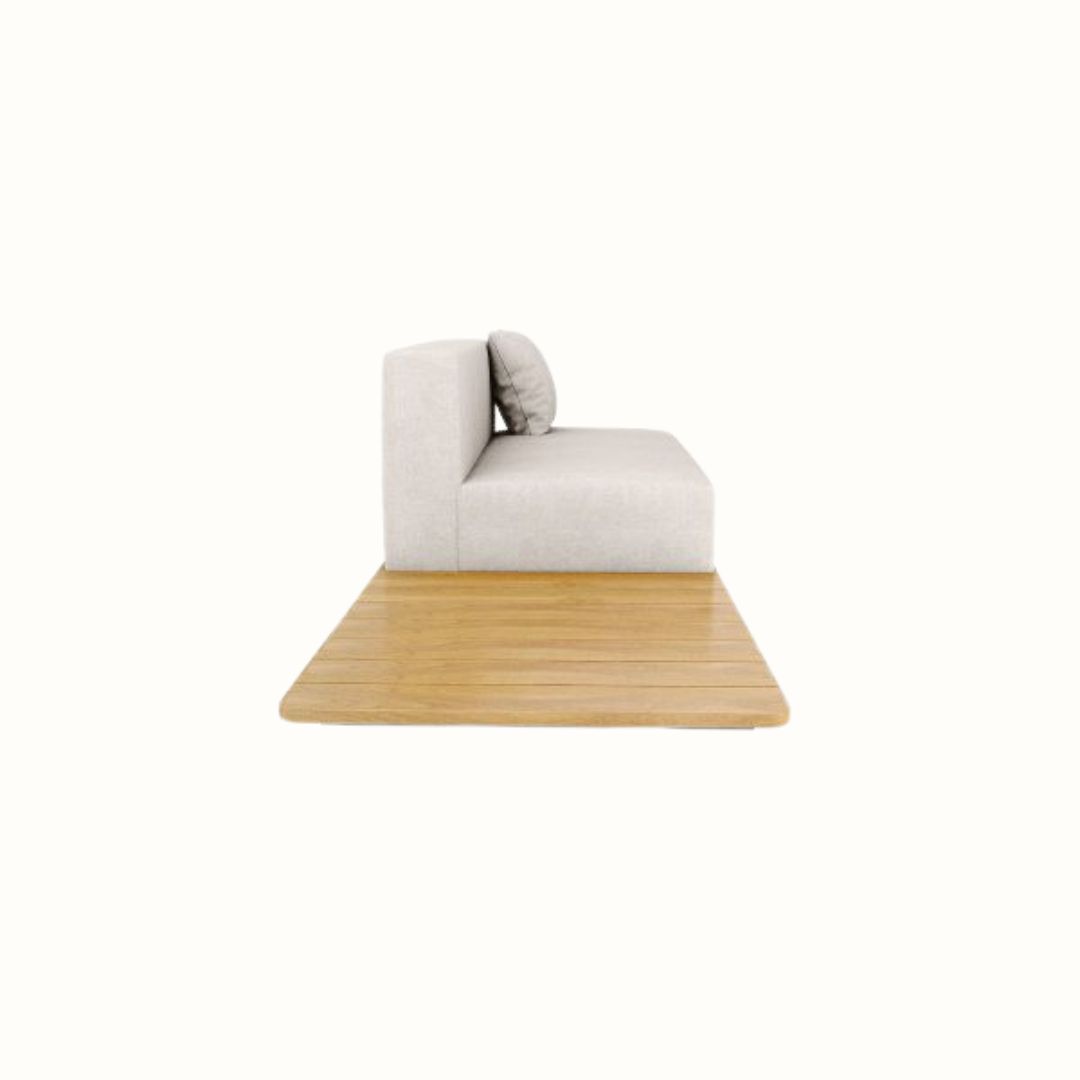 Left-Back Double Seat with Cushions