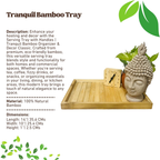 Serving Tray with Handles | Tranquil Bamboo Organizer & Decor Classic