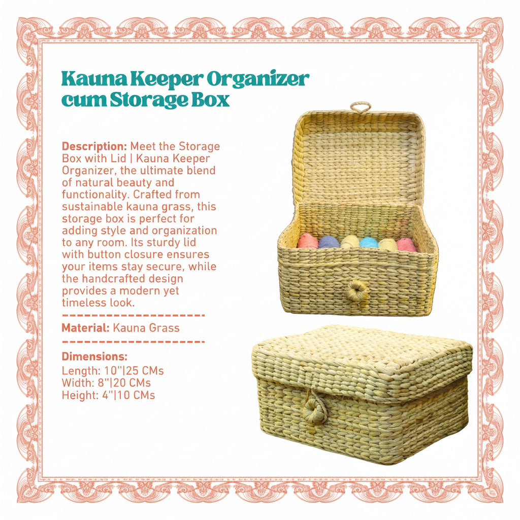 Storage Box with Lid | Kauna Keeper Organizer