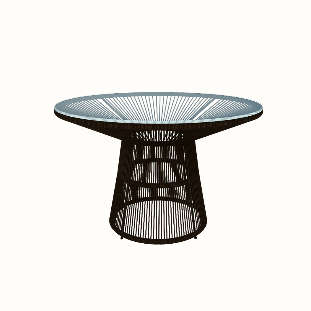 100 cm Round Glass Dining Table