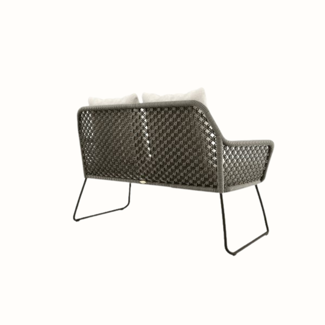 Contemporary Double Sofa with Cushion Se