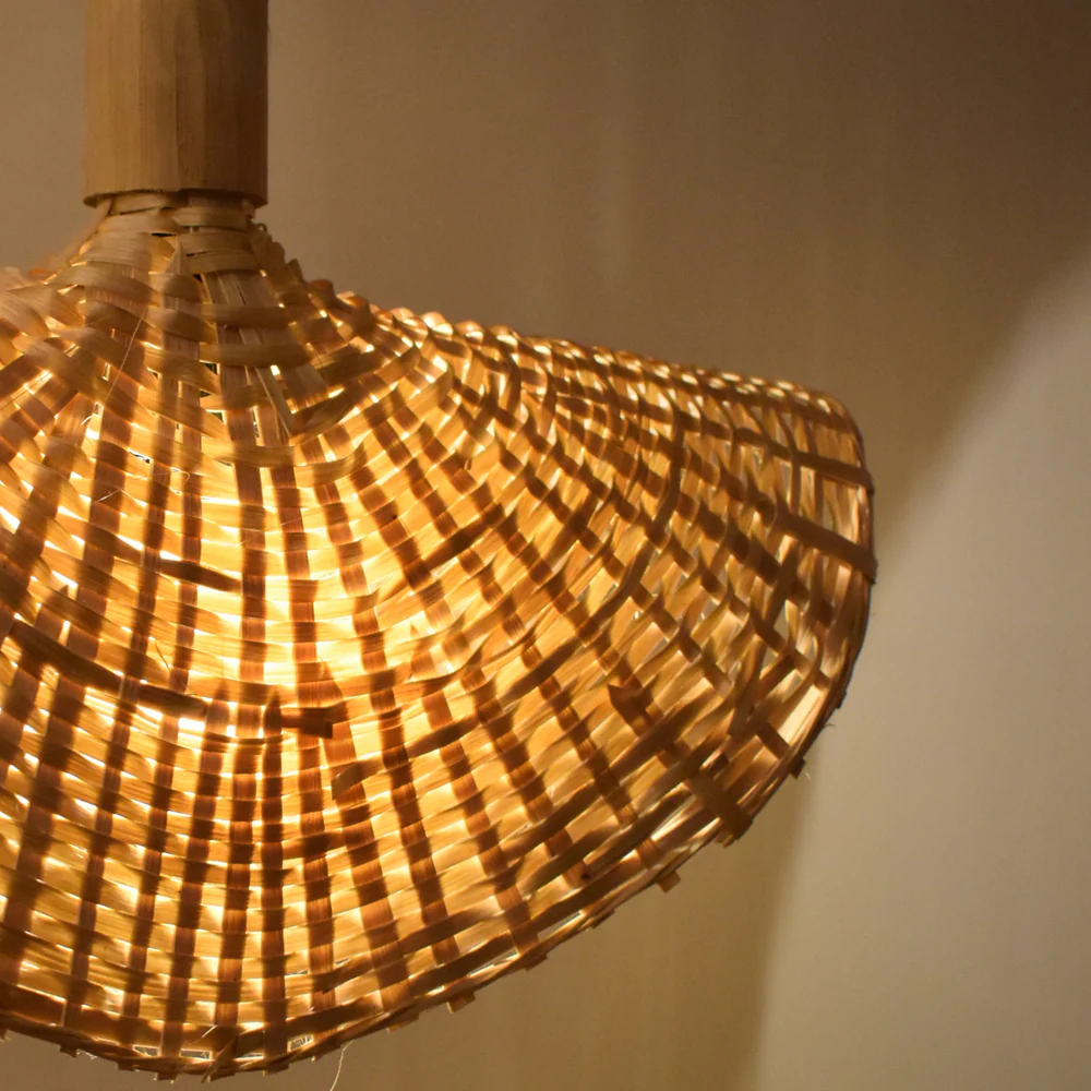 Japandi Dream Bamboo Hanging Lamp - Handwoven Pendant Light