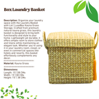 Laundry Basket with Lid | LuxeBox Kauna Grass Storage