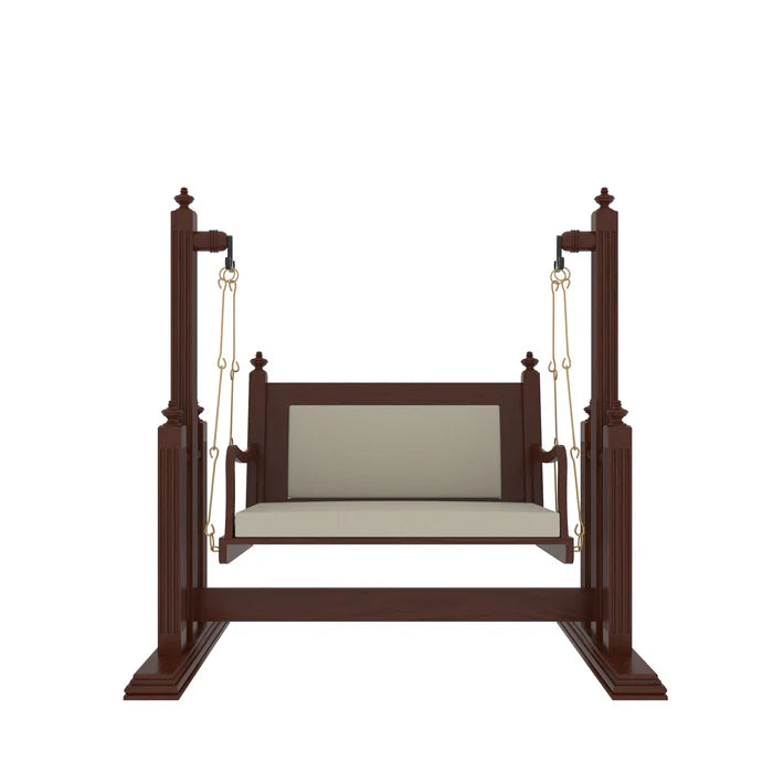 Dark Glorious Finished Handmade Wooden Heritage Swing