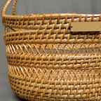 Tidy Trove - Wide Curved Handle Rattan Storage Basket