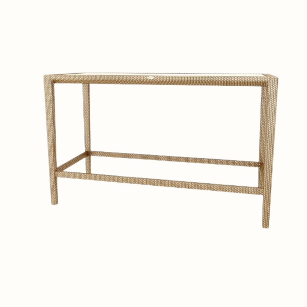 Glass-Top Bar Table 180x75 cm