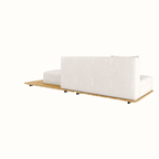 Right Single Seat Sofa with Double Back and Cushions