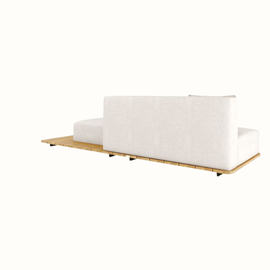 Right Single Seat Sofa with Double Back and Cushions