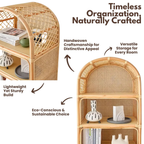 Storage Rack with Weave Wonder Natural Rattan Shelves