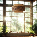 Double Layer Bamboo Hanging Lamp - Tiered Drum Pendant