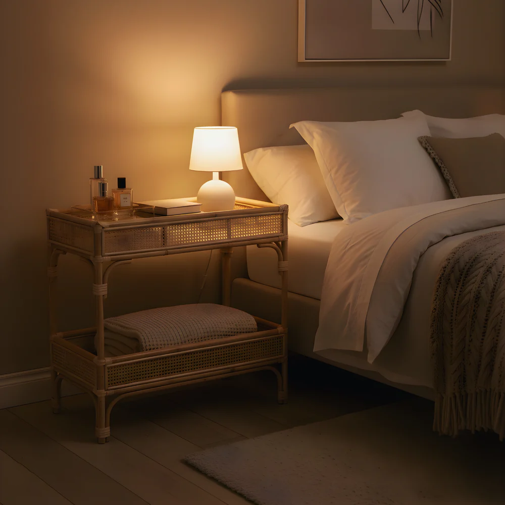 Coaster Set Drink Dock with Bamboo Engraved Design (Set of 4)