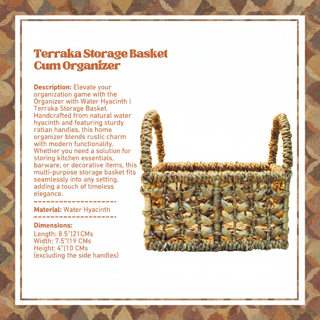 Organizer with Water Hyacinth | Terraka Storage Basket