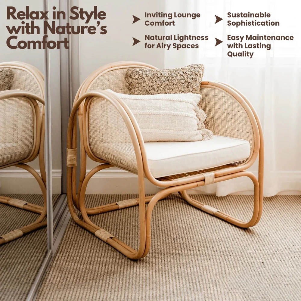 Cane Furniture Chair | Rhapsody in Natural Rattan for Indoor & Outdoor