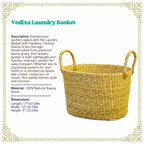 Laundry Basket with Handles | Vedixa Kauna Grass Storage