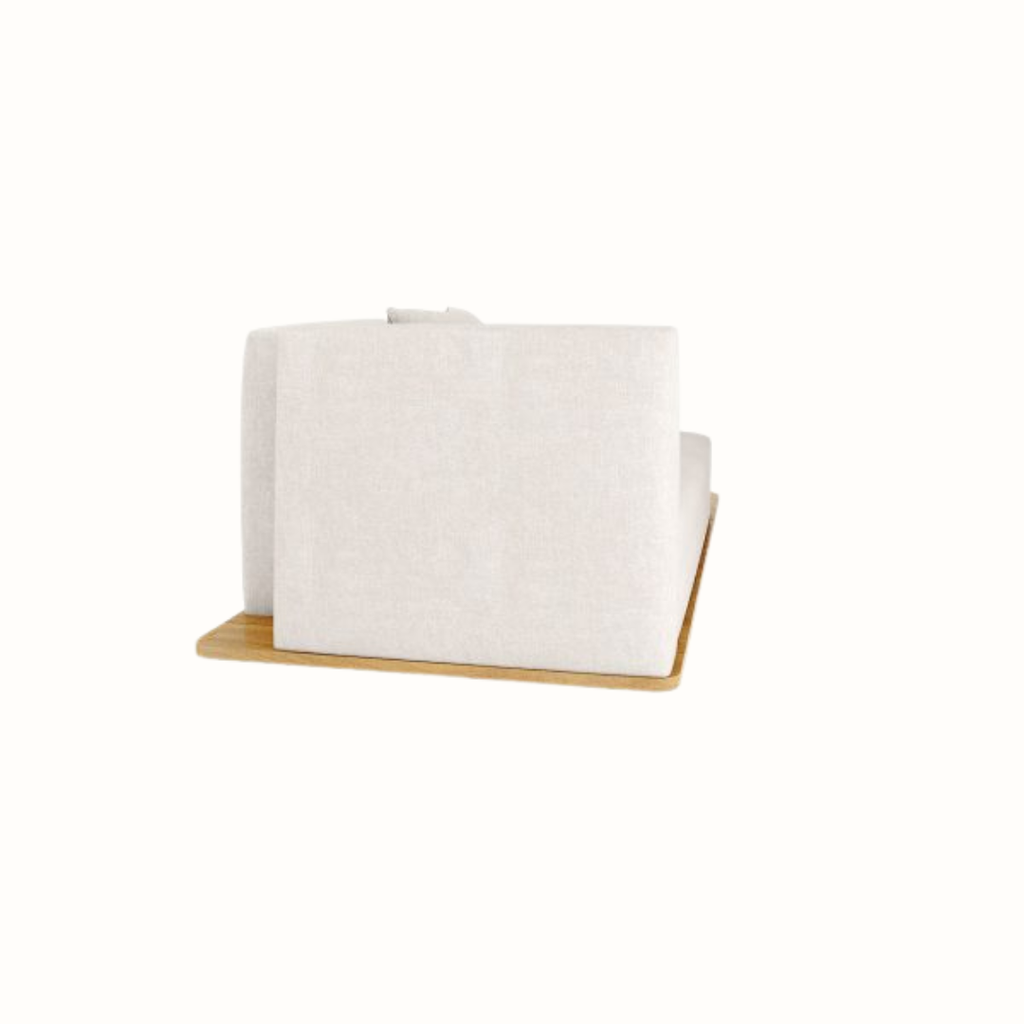 Right-Arm Double Seat with Single Back and Cushions