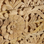 Elegant Floral Handcarved 3-Drawer Dresser