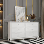 White Beauty Wooden Chest with 6 Drawers
