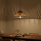 EcoLoom Bamboo Hanging Lamp - Flared Lattice Pendant