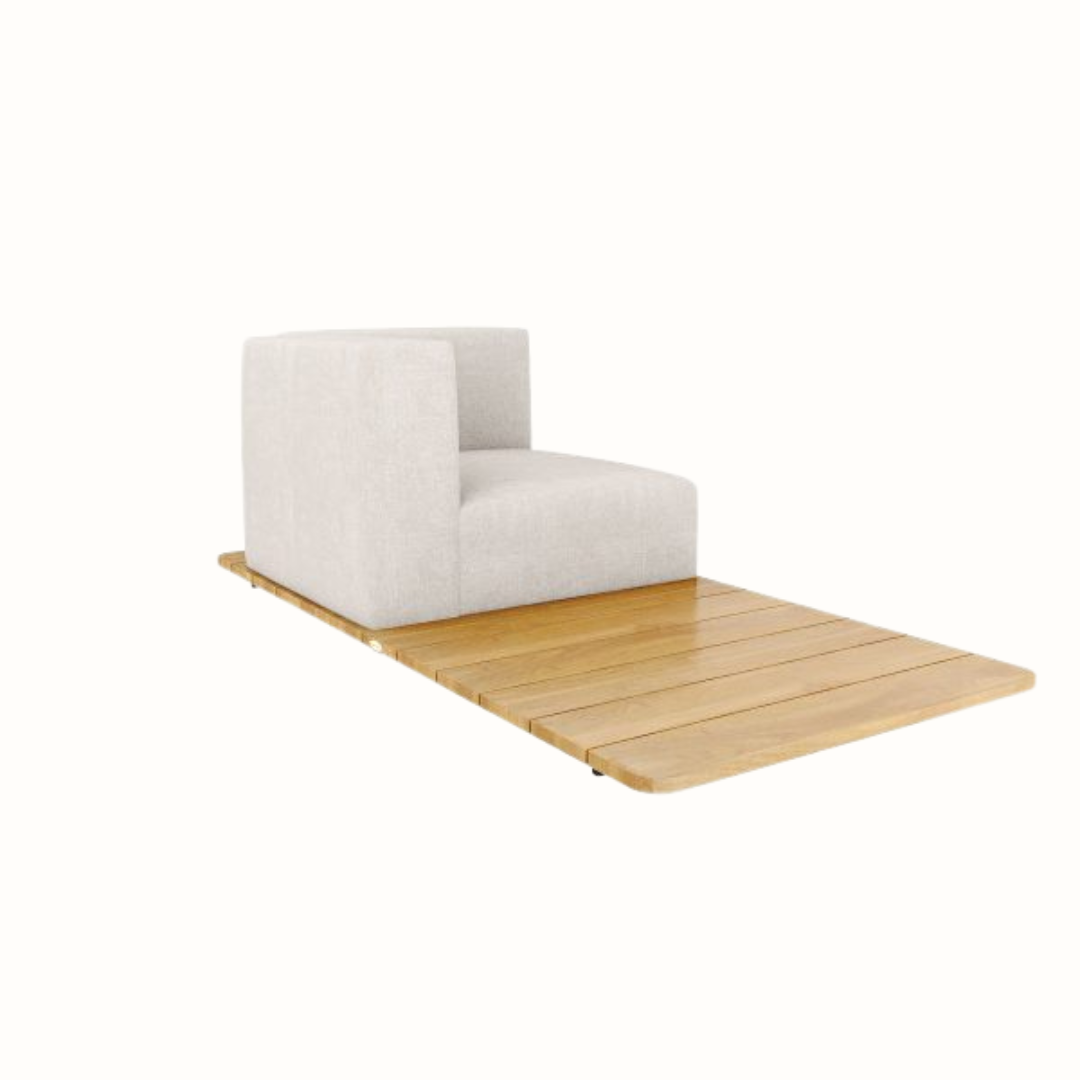 Left-Arm Single Seat Sofa with Back and Cushion